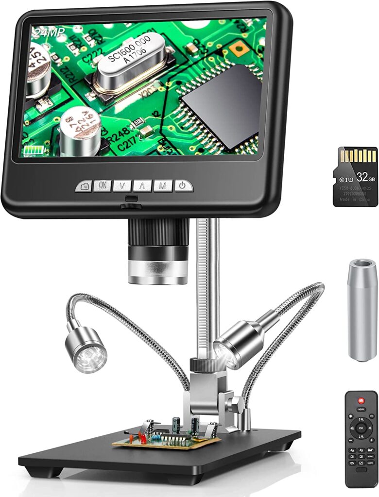 Dcorn 7" 24MP Digital Microscope With Screen