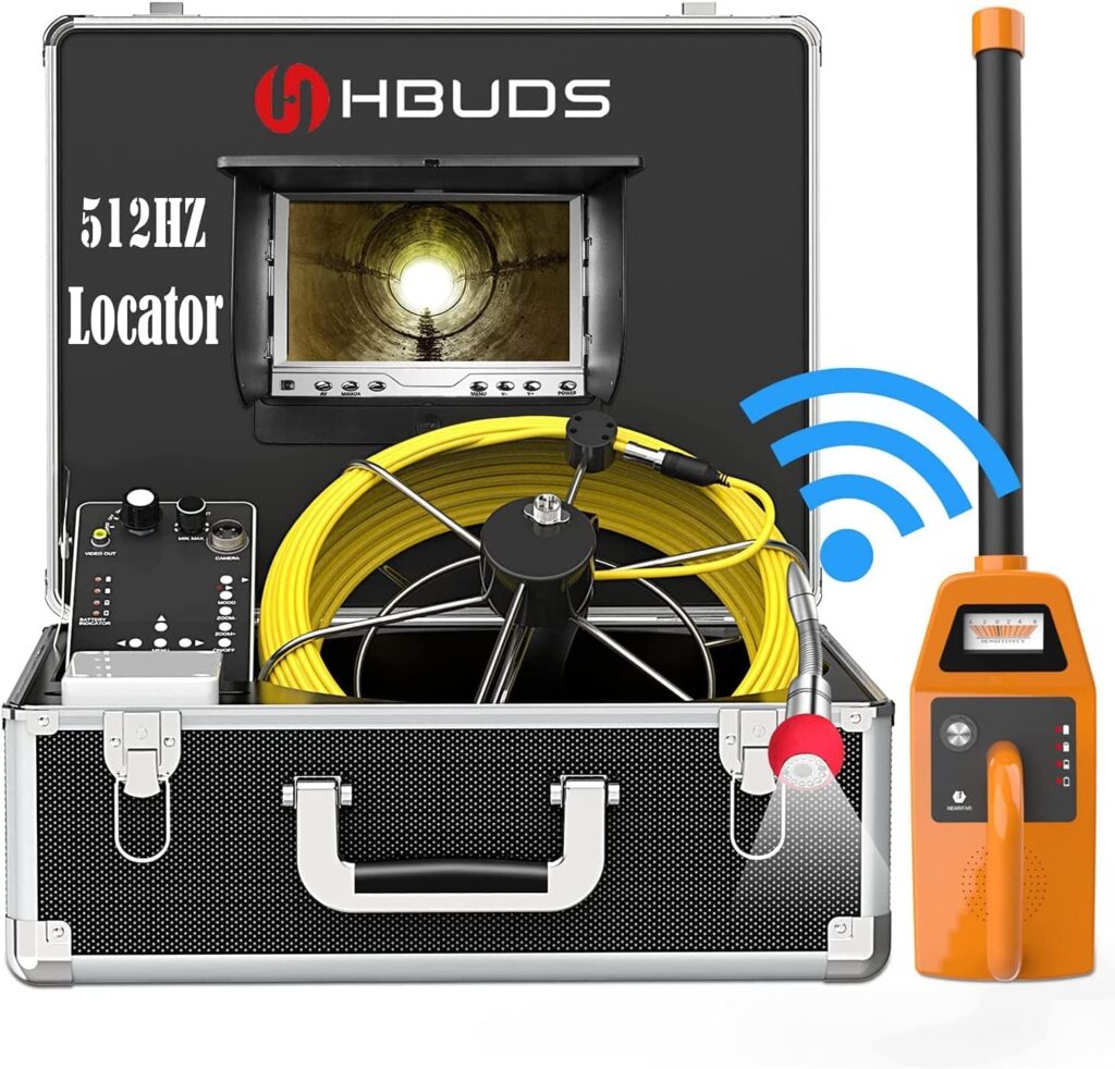 HBUDS Sewer Camera with Locator, 165ft Cable