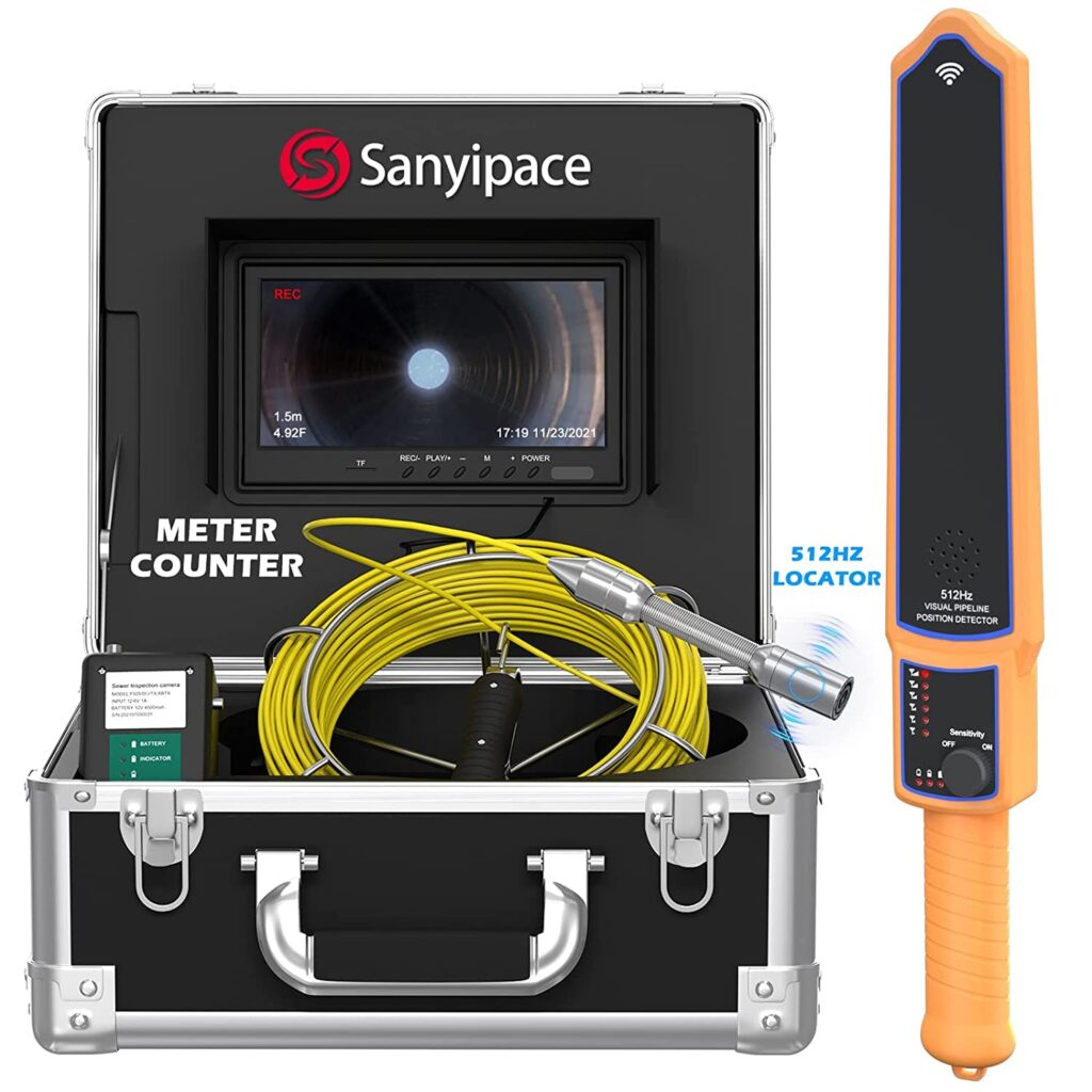 Sanyipace Sewer Camera with Locator & Distance Counter